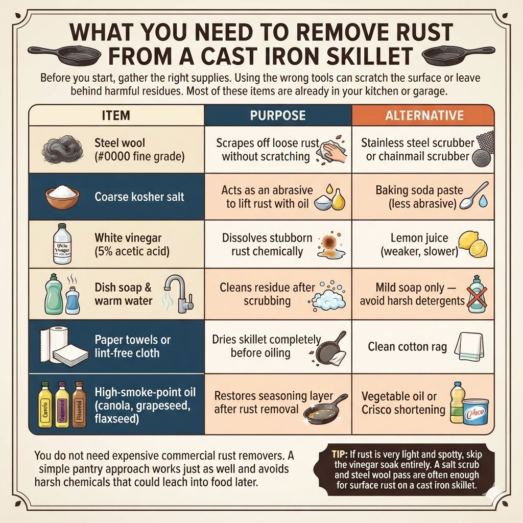 What You Need to Remove Rust From a Cast Iron Skillet