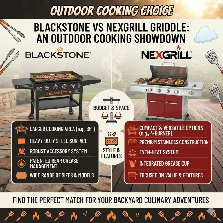 When it comes to outdoor cooking, the choice between a Blackstone griddle vs Nexgrill griddle can be a tough one. Both brands offer robust, versatile cooking surfaces that can elevate your backyar