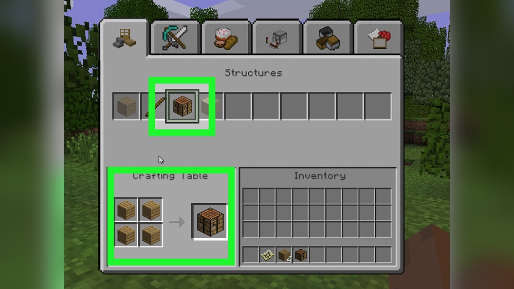 How To Make A Crafting Table In Minecraft Survival