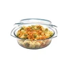 Simax Casserole Dish with Lid 2 Quart Round Glass
