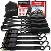 FORTEM Ratchet Straps Tie Down Set, 4-Pack
