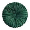 Teieas Round Velvet Pleated Throw Pillow