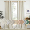 NICETOWN Natural Linen Curtains, 84 Inch, Grommet Top