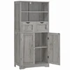 Iwell Storage Cabinet with 2 Drawers Adjustable Shelf