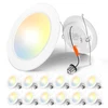 Amico Recessed Lighting 12 Pack LED Can Lights