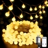 JMEXSUSS 100 LED Globe String Lights, Warm White, 33ft