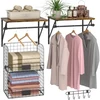 Laundry Room Shelves Wall Mounted with Wire Baskets Over Washer