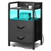 Lazzanto Nightstand with Rear Charging Station