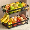 Sevenblue 2-Tier Fruit Basket with Banana Hangers