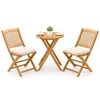 Tangkula 3-Piece Acacia Wood Folding Bistro Set
