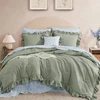 Bloomhaven Queen Comforter Set Ruffle Floral