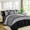 Dintszyayue Black Comforter Set King Size Boho Striped