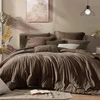 Monbix King Size Comforter Set Chocolate Brown