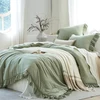 Softpage Sage Green Ruffle Comforter Queen Shabby Chic
