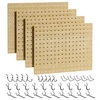 VOIMO Bamboo Pegboard Wall Organizer 4 Panels