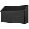 Architectural Mailboxes Harmonist Steel Wall Mount Mailbox, Textured Black