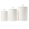 10 Strawberry Street Embossed Ceramic Kitchen Canister Set