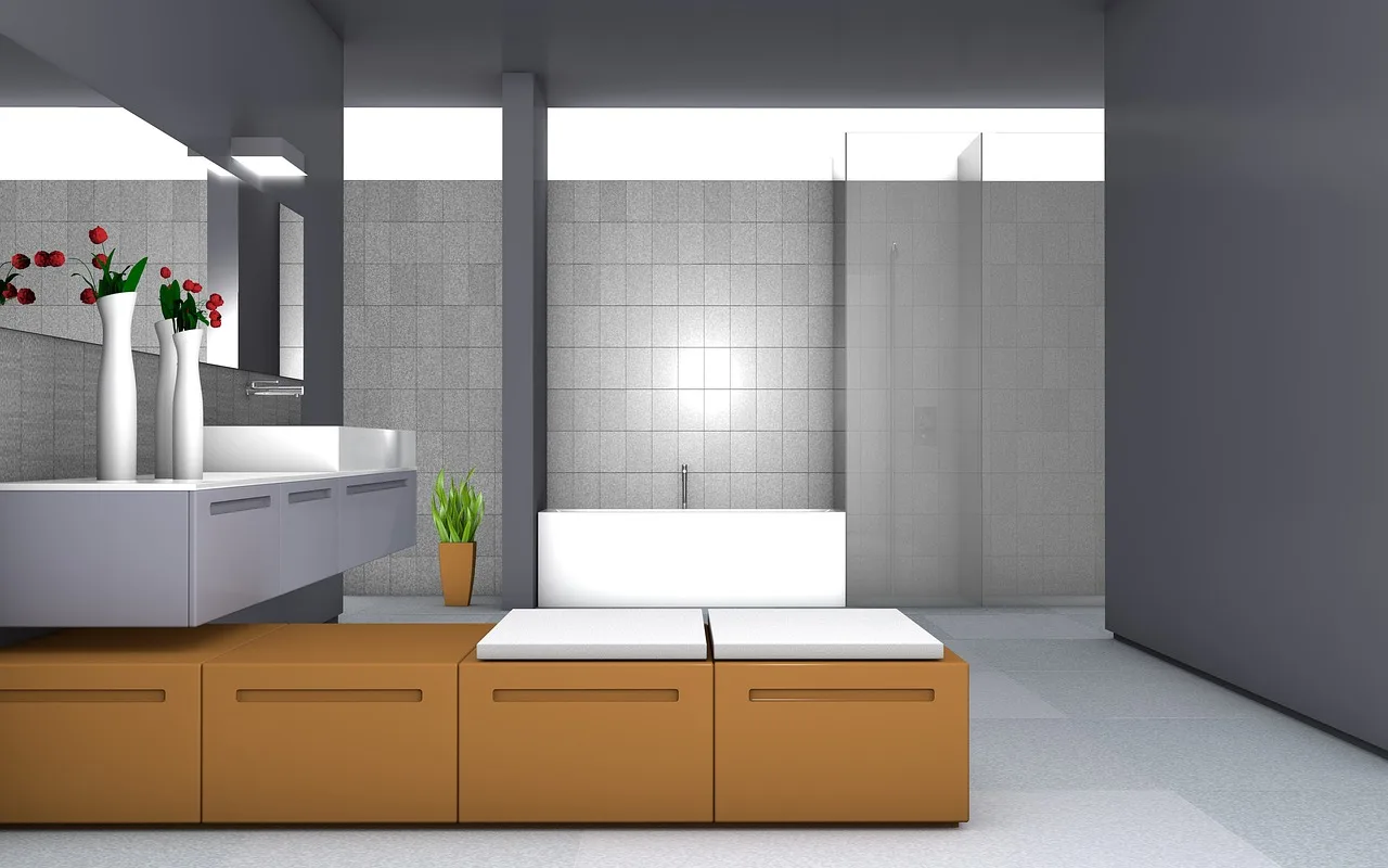 Bathroom cleaning and maintenance scene with an adult wiping the sink in a bright home bathroom