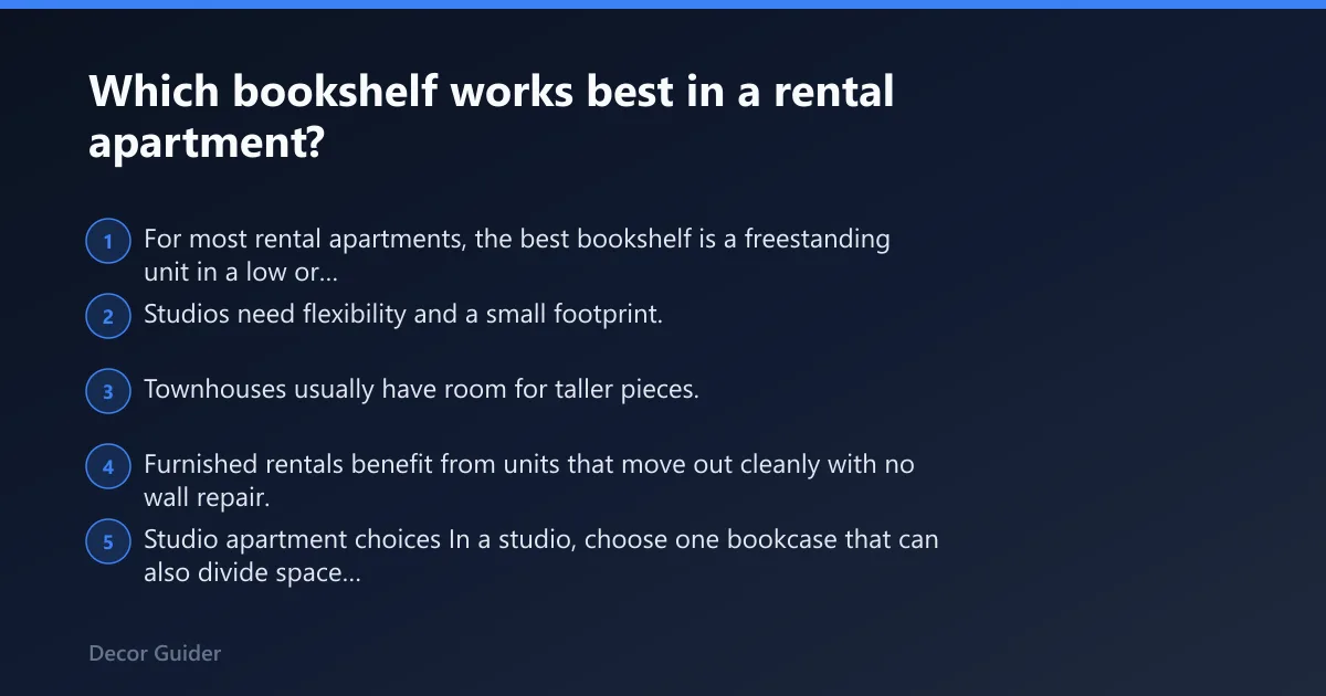 Steps: Which bookshelf works best in a rental apartment?