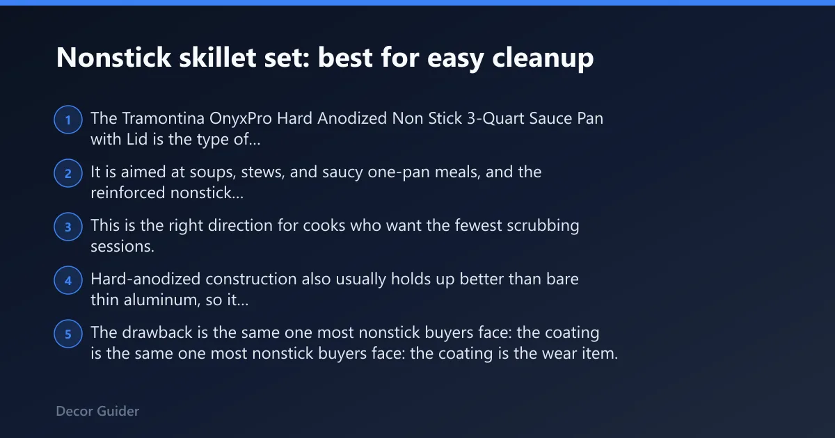 Steps: Nonstick skillet set: best for easy cleanup