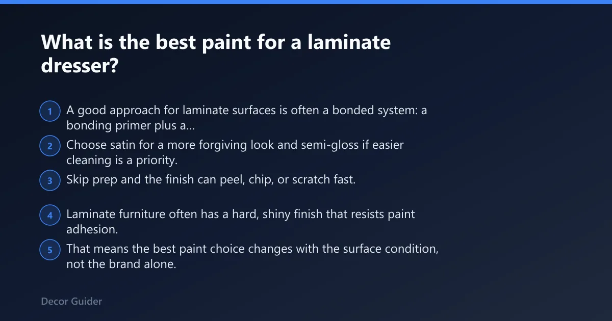Steps: What is the best paint for a laminate dresser?