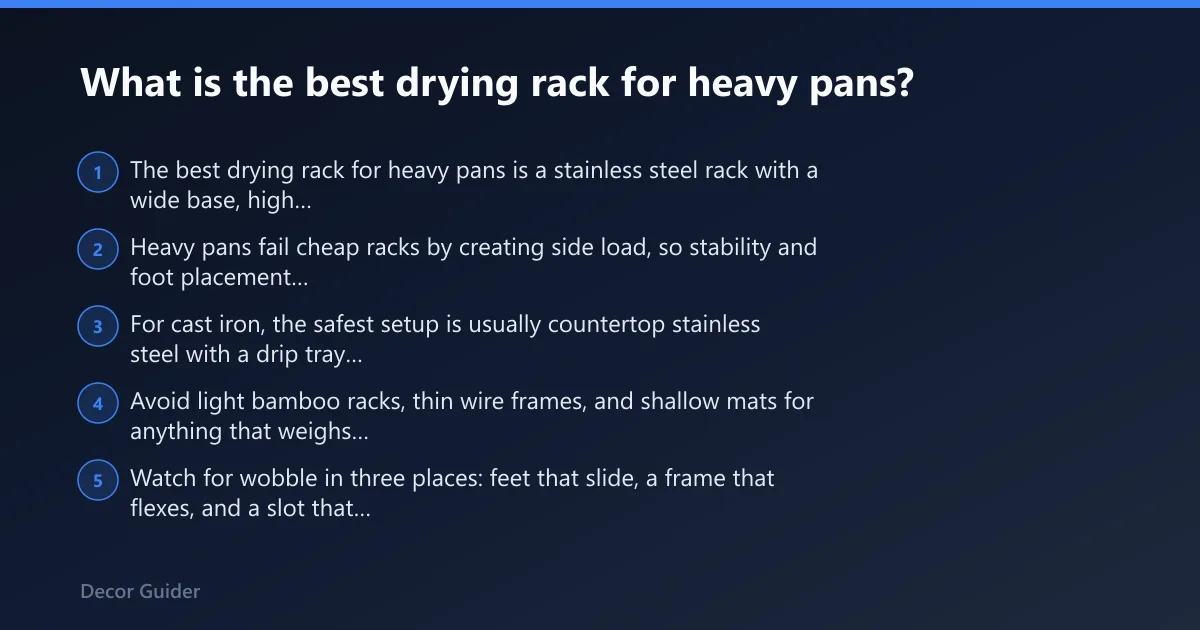 Steps: What is the best drying rack for heavy pans?