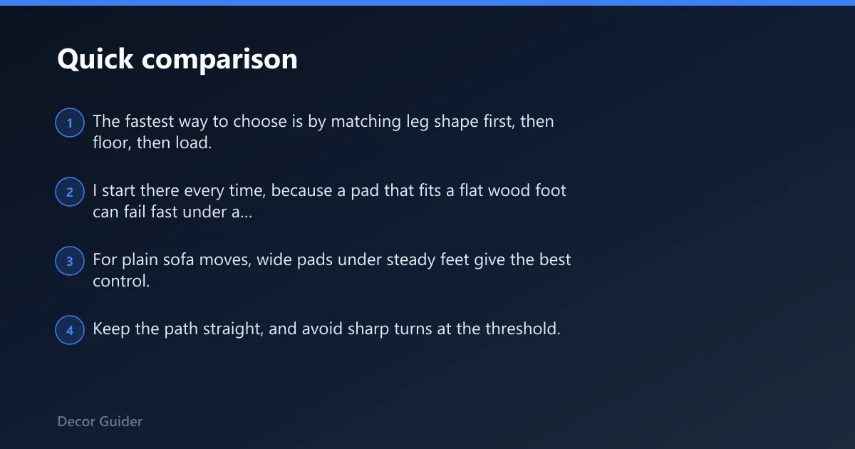 Steps: Quick comparison