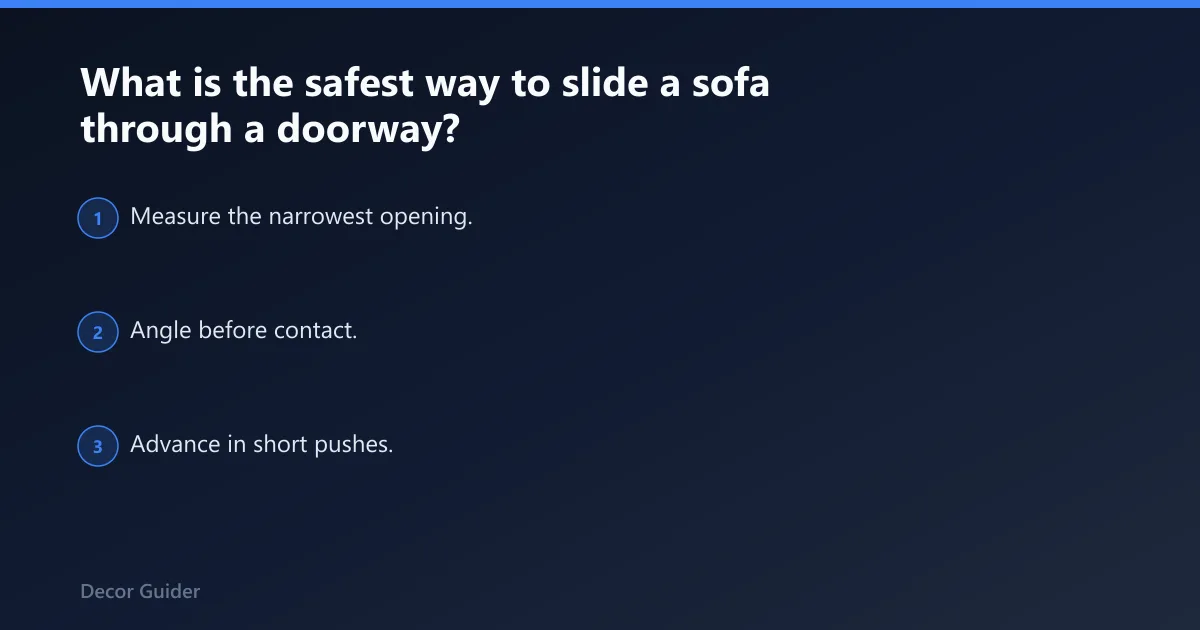 Steps: What is the safest way to slide a sofa through a doorway?