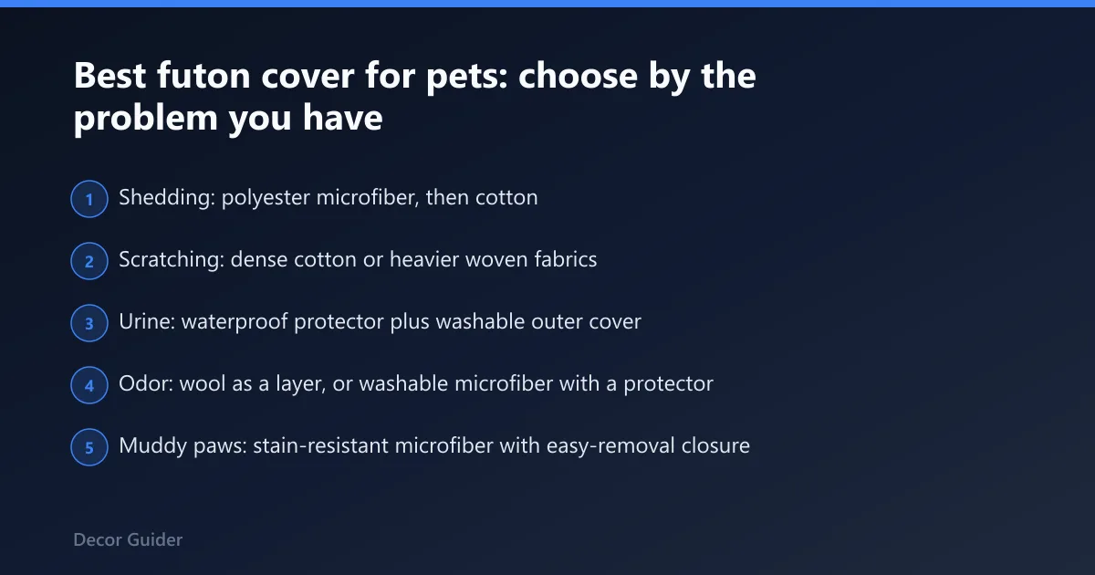 Steps: Best futon cover for pets: choose by the problem you have