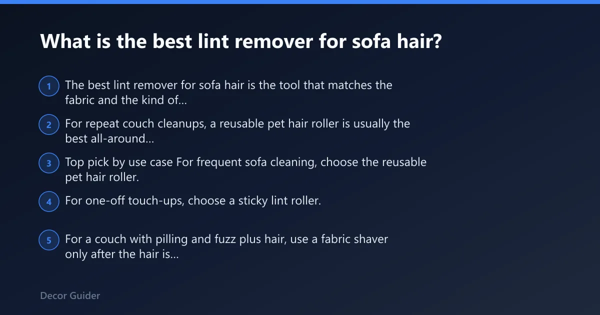 Steps: What is the best lint remover for sofa hair?