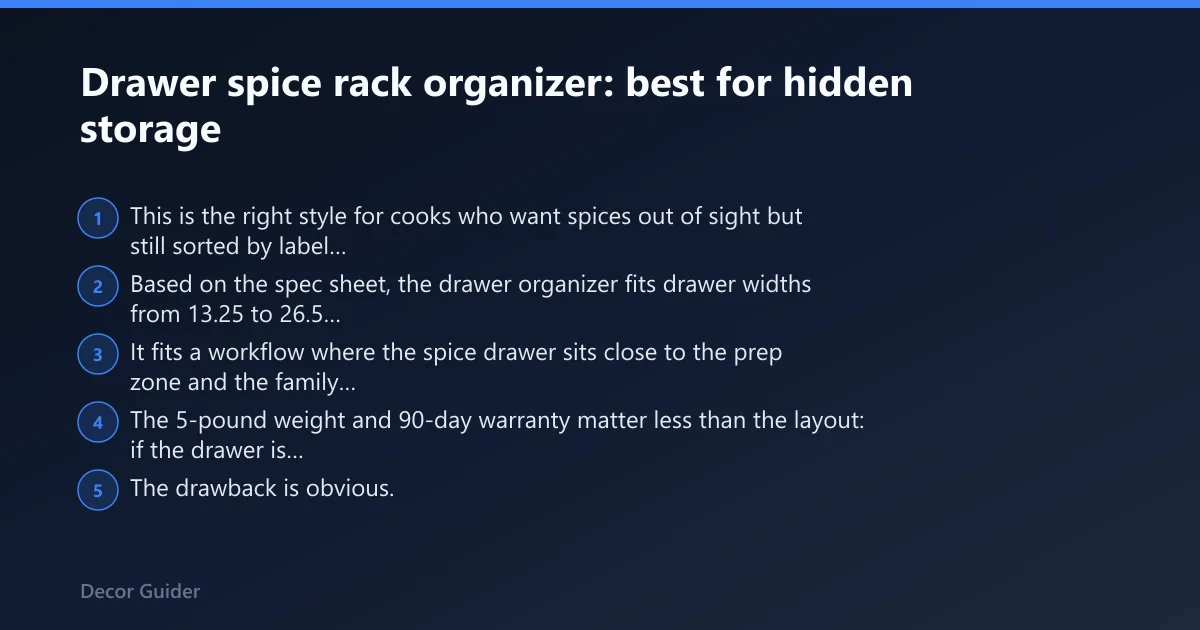Steps: Drawer spice rack organizer: best for hidden storage