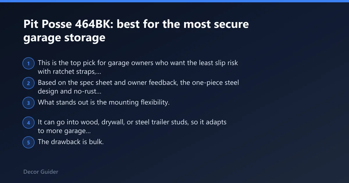 Steps: Pit Posse 464BK: best for the most secure garage storage
