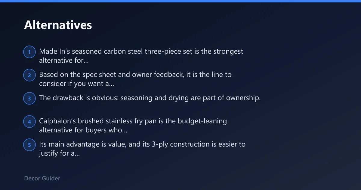 Steps: Alternatives