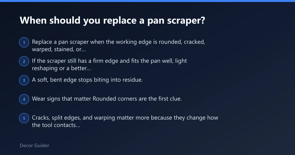 Steps: When should you replace a pan scraper?