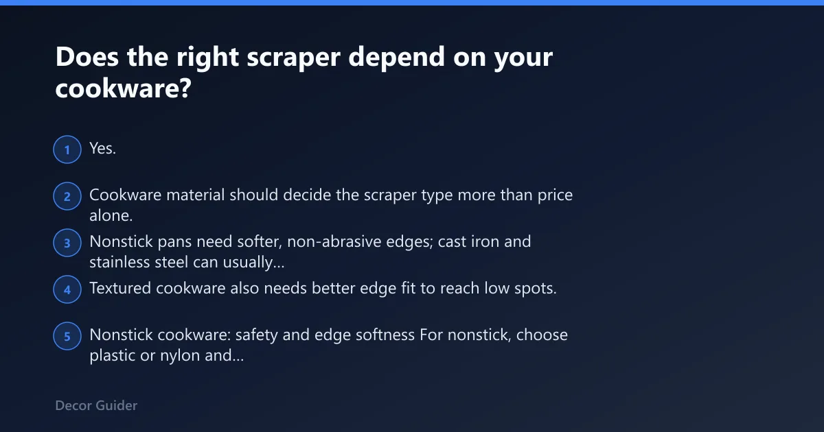 Steps: Does the right scraper depend on your cookware?