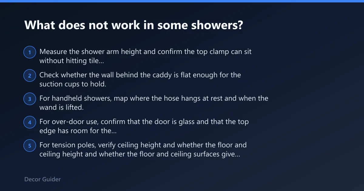 Steps: What does not work in some showers?