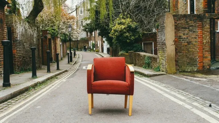 Living room with an accent chair and a deeper armchair beside a person choosing between them