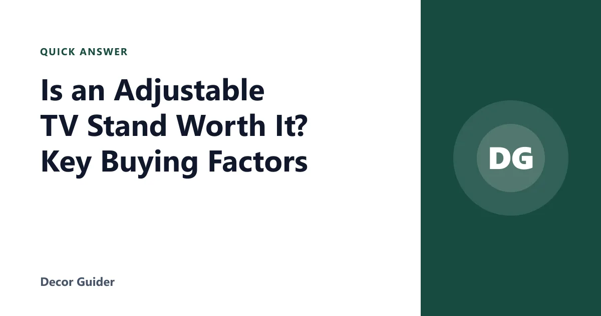 Is an Adjustable TV Stand Worth It? Key Buying Factors