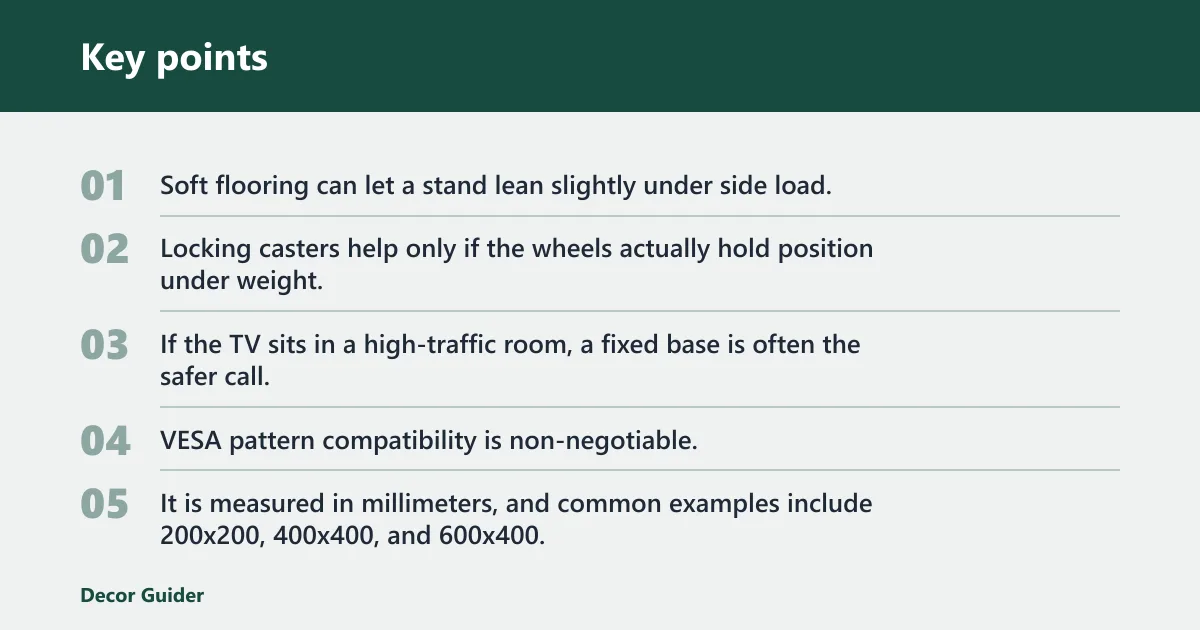 Key points: What does not?