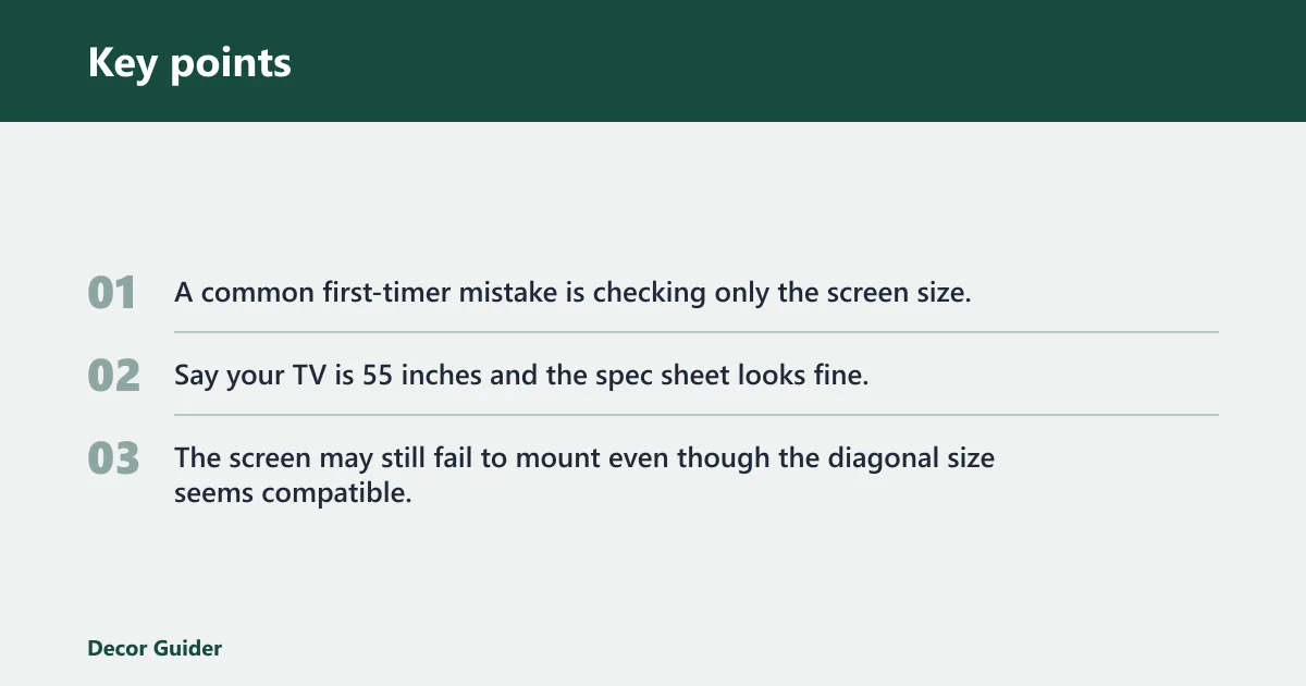 Key points: Alphason TV stand fit checklist