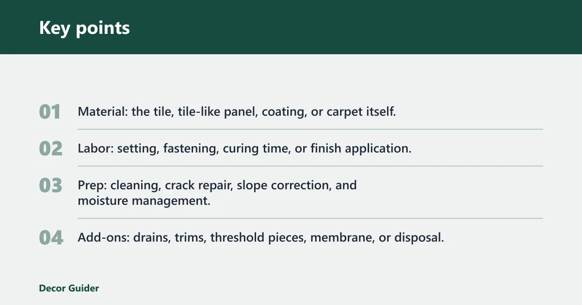 Key points: Balcony flooring cost calculator