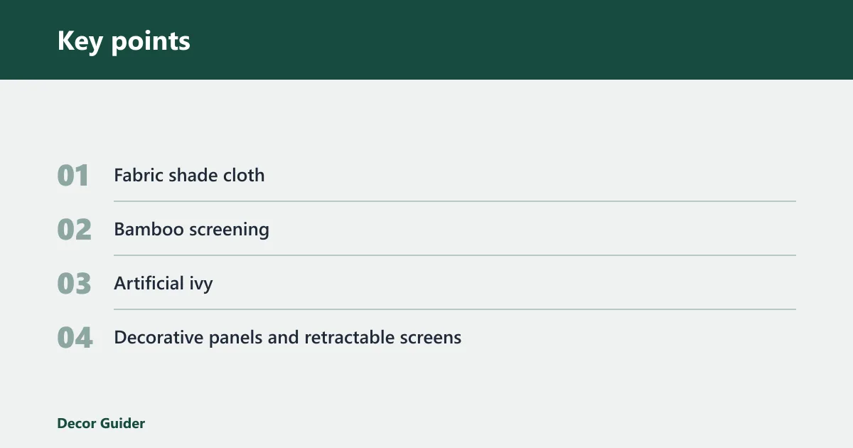 Key points: Balcony privacy screen cost at a glance