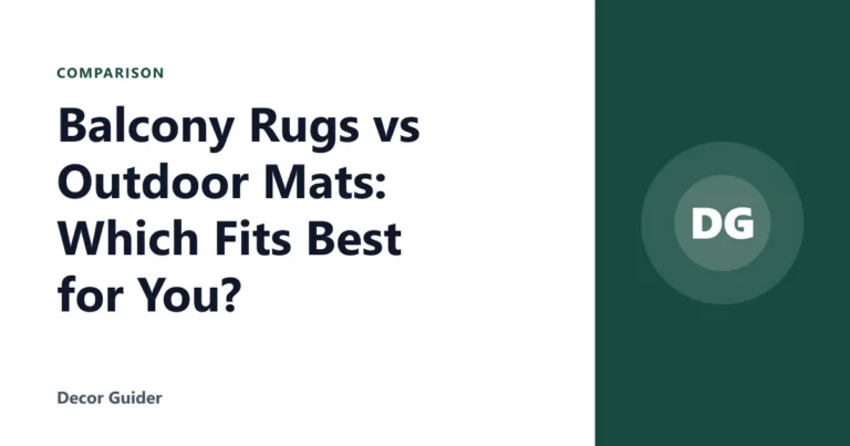Balcony Rugs vs Outdoor Mats: Which Fits Best for You?