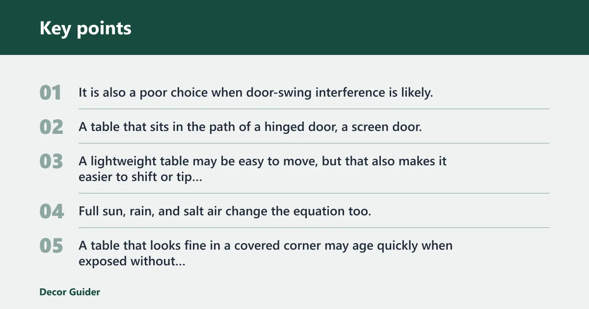 Key points: What does not
