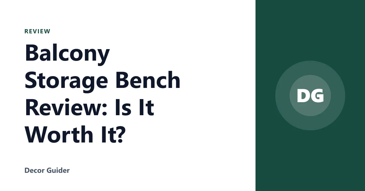 Balcony Storage Bench Review: Is It Worth It?