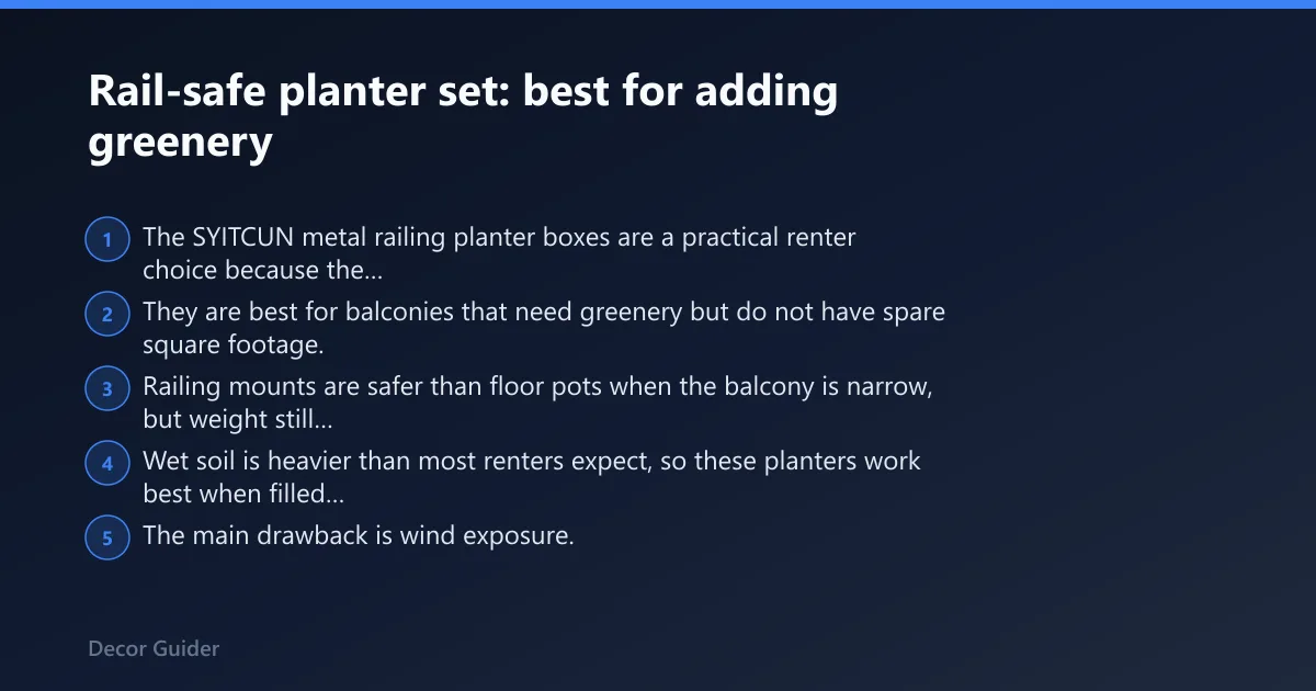 Steps: Rail-safe planter set: best for adding greenery