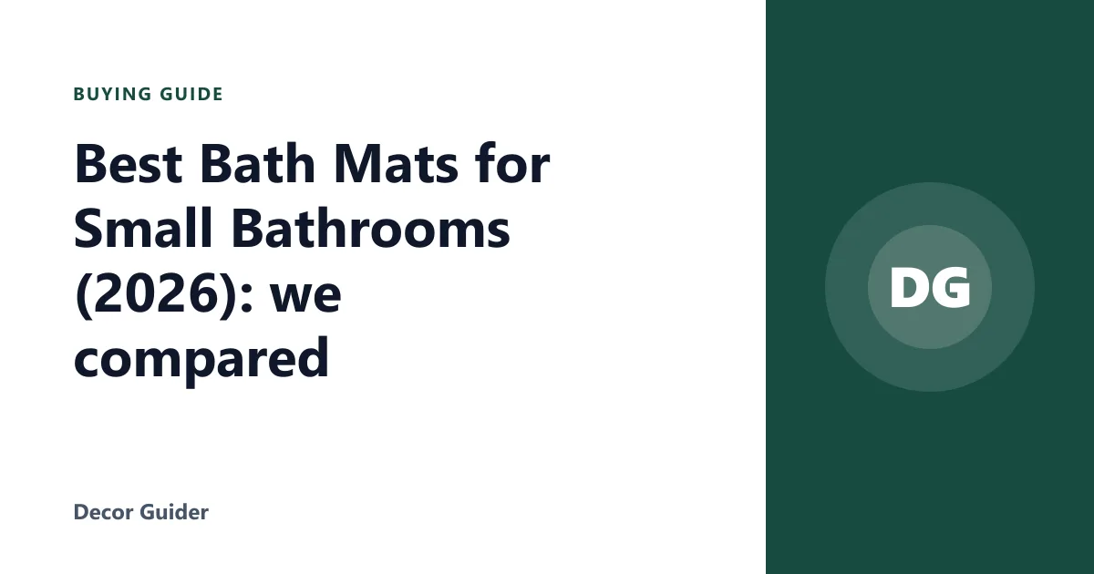 Best Bath Mats for Small Bathrooms (2026): we compared