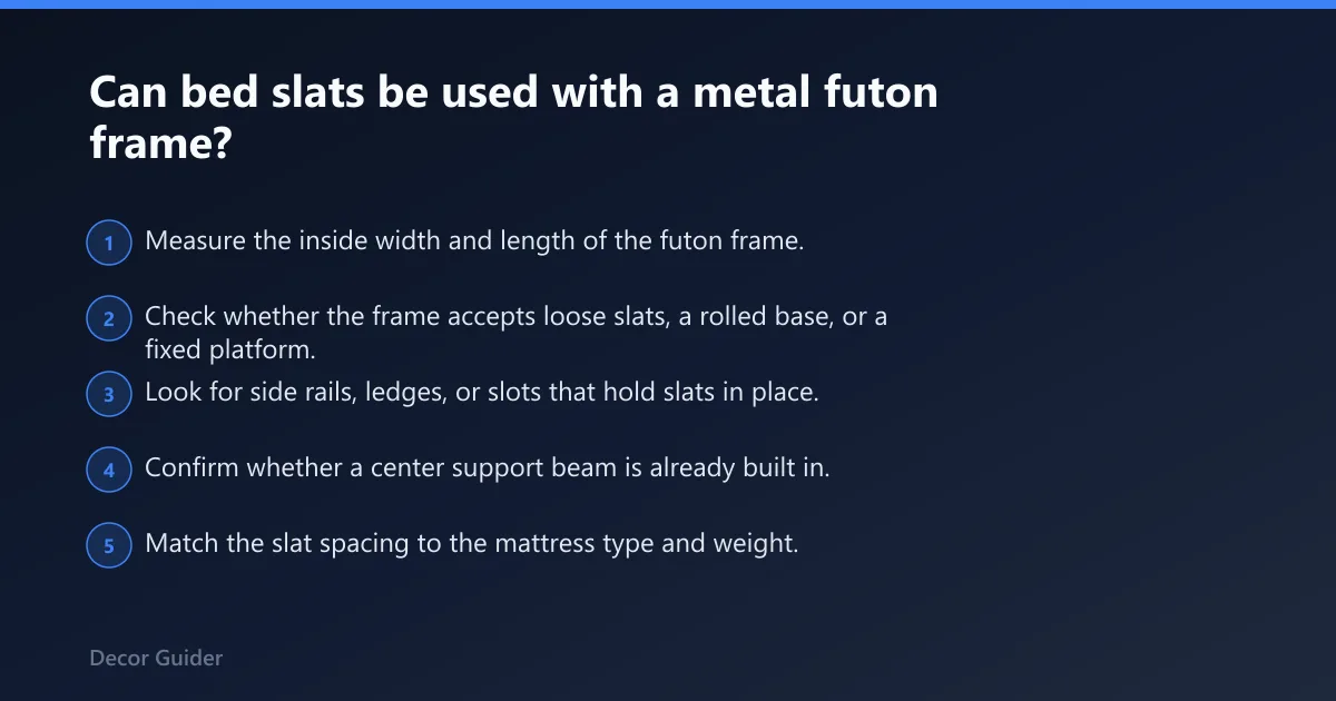 Steps: Can bed slats be used with a metal futon frame?