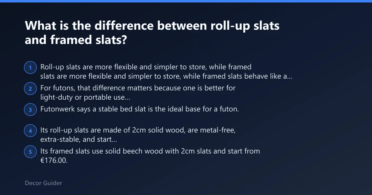 Steps: What is the difference between roll-up slats and framed slats?
