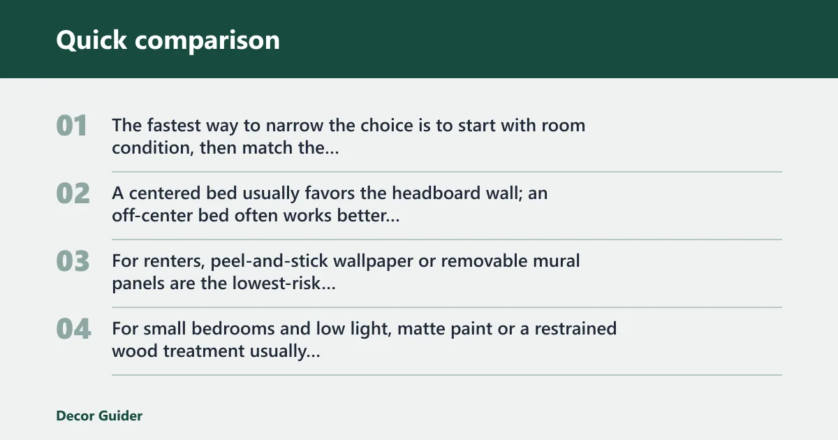 Steps: Quick comparison